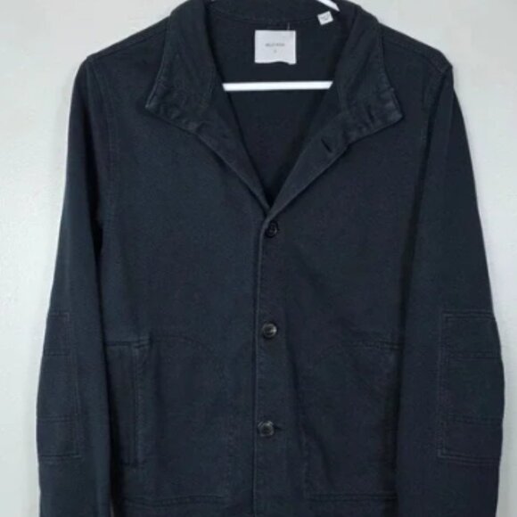 Billy Reid Mens Cotton Casual Jacket Button Up Sweater Small S Navy BlueBlu - Picture 1 of 6